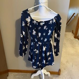 Floral long sleeve romper